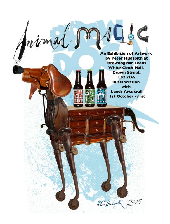 Animal magic, Dog on poster for the art event